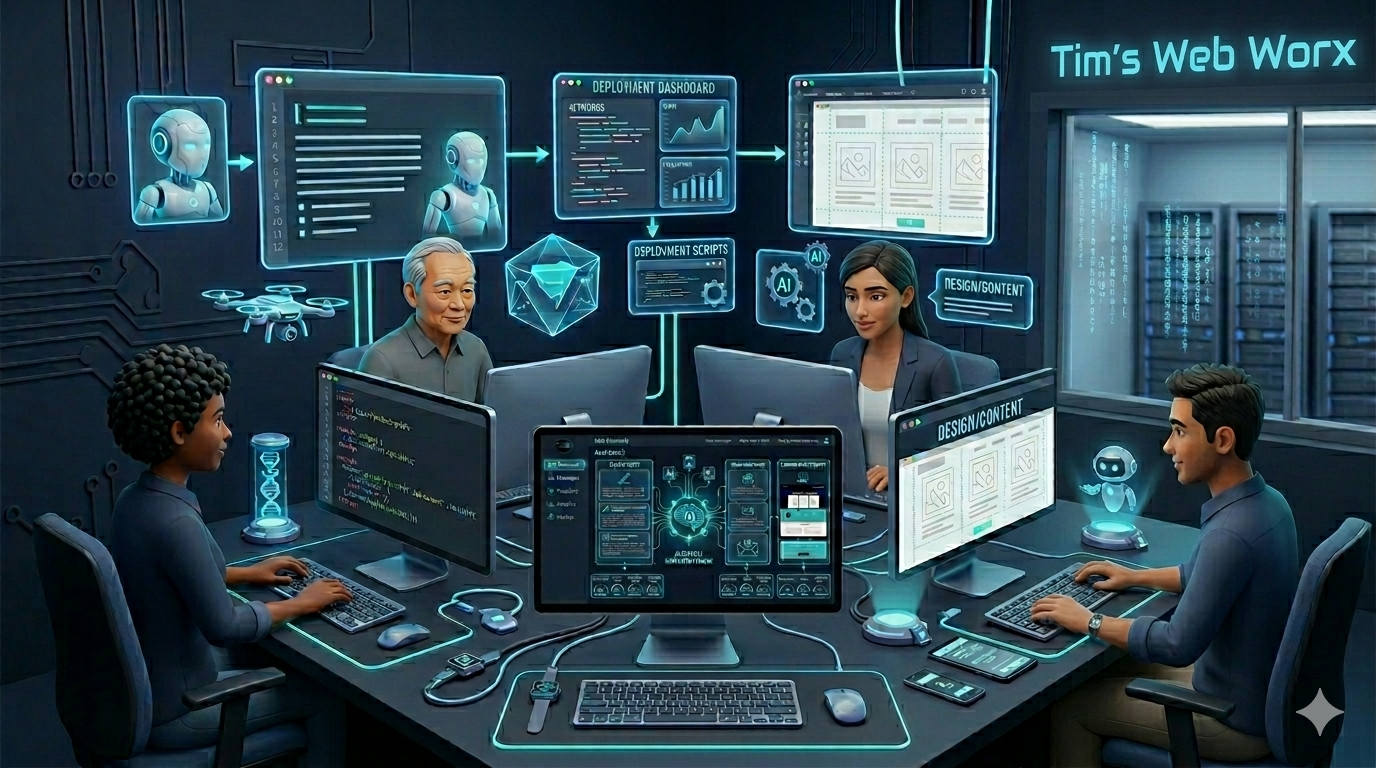 Diverse Team Collaborating With Ai Tools